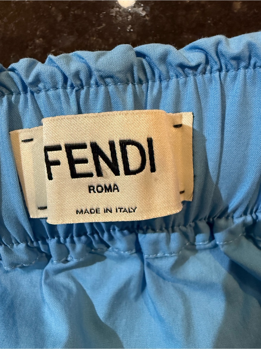 Authentic Fendi Light Blue Drawstring Skirt with Pocket - Picture 10 of 15